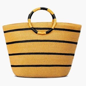 Woven Straw, Fully Lined Tote Bag - NEW!